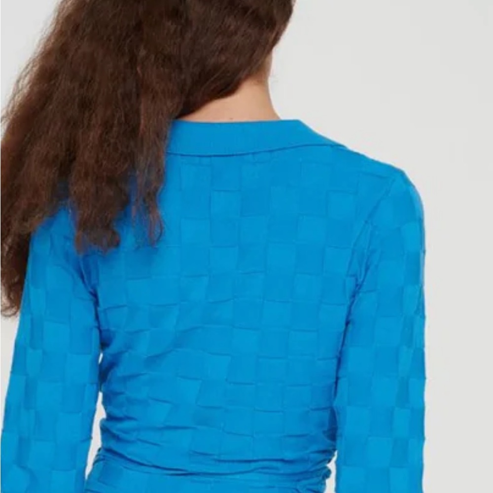 Cobalt Blue Wrap Top - Picture 2 of 2
